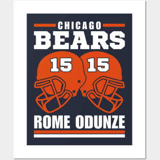 Chicago Bears Rome Odunze 15 American Football Retro Posters and Art